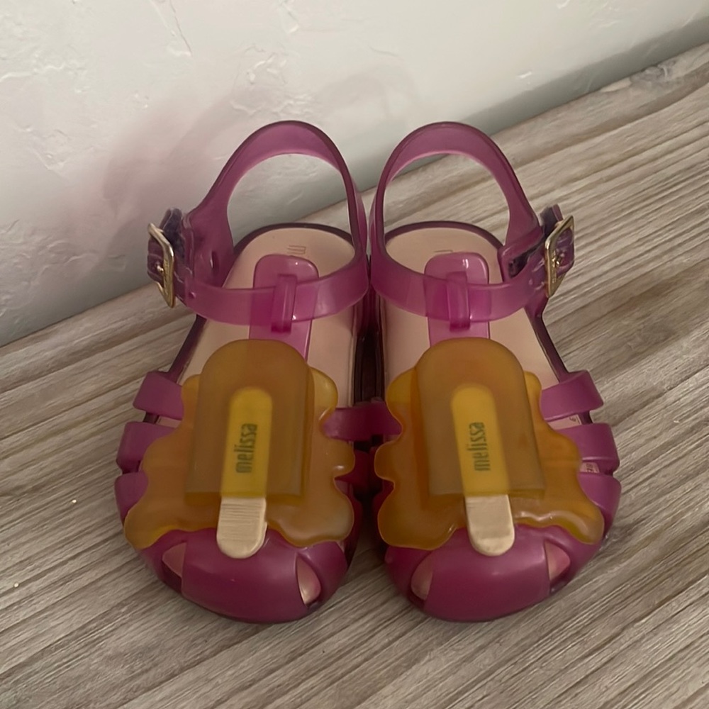 Mini Melissa Pink and Yellow Kids Shoes